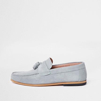River Island Mens Suede Tassel Front Loafers