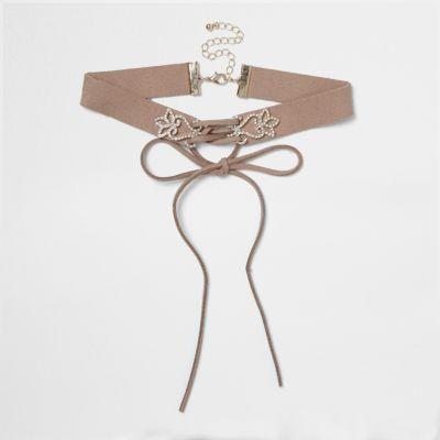 River Island Womens Blush Corset Choker