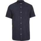 River Island Mens Grandad Short Sleeve Shirt