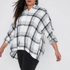 River Island Womens Plus Check Wrap Back Shirt