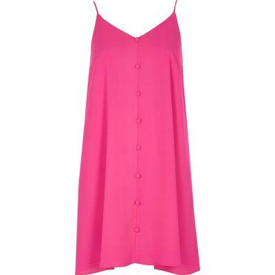River Island Womens Button-down Cami Slip Dress