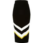 River Island Womens Knit Chevron Pencil Midi Skirt