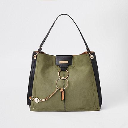 River Island Womens Oversized Ring Front Slouch Bag