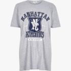 River Island Womens 'manhattan Athletics' Ruched T-shirt