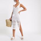 River Island Womens White Crochet Tassel Maxi Dress