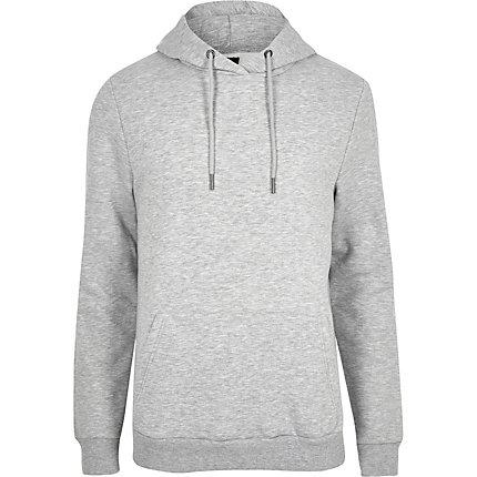 River Island Mens Marl Slim Fit Long Sleeve Hoodie
