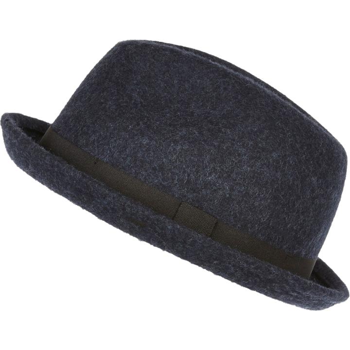 River Island Mensnavy Trilby Hat