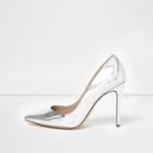 River Island Womens Silver Patent Pumps