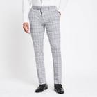River Island Mens Check Suit Skinny Suit Trousers