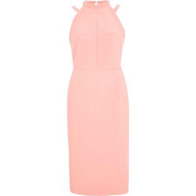 River Island Womens Bow Back Midi Bodycon Dress