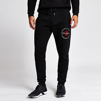 River Island Mens Prolific Crest Slim Fit Joggers