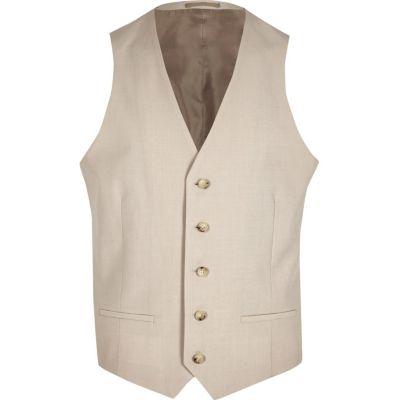River Island Menscream Suit Waistcoat