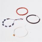 River Island Mens Bead And Woven Bracelet Pack