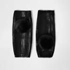 River Island Womens Metallic Knit Pom Pom Handwarmers