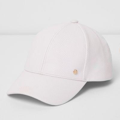 River Island Womens White Snake Embossed Cap