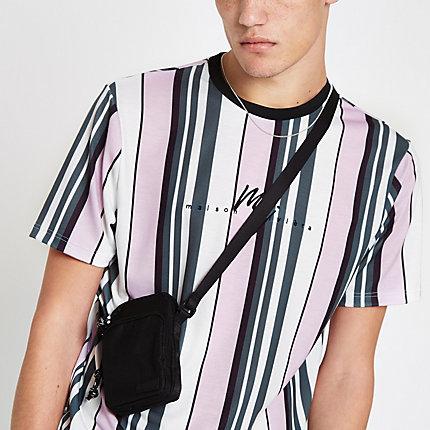 River Island Mens Stripe 'maison Riviera' Slim Fit T-shirt