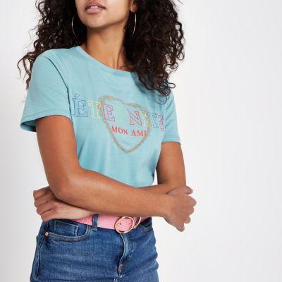 River Island Womens 'eternite' Print Short Sleeve T-shi