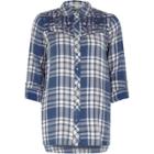 River Island Womens Check Western Embroidered Shirt