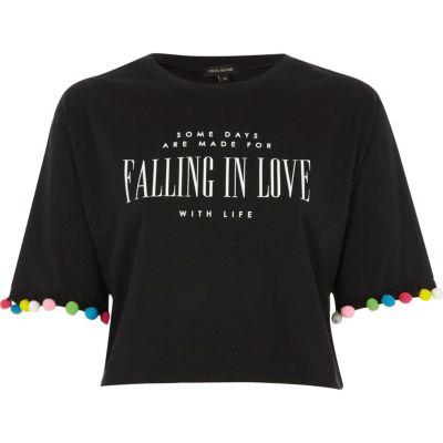 River Island Womens 'falling In Love' Cropped T-shirt