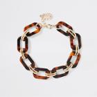 River Island Womens Tortoiseshell Interlinked Choker