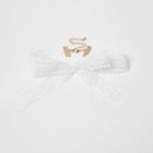 River Island Womens White Lace Bow Choker
