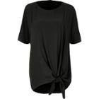 River Island Womens Knot Front Cold Shoulder Top