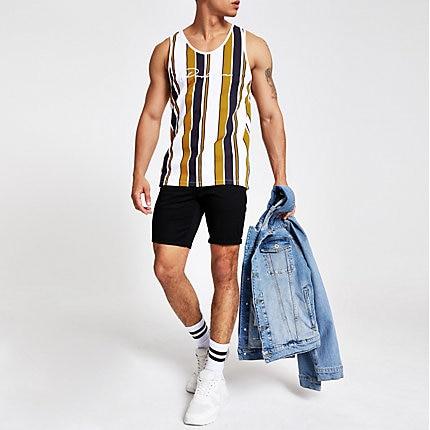 River Island Mens 'prolific' Stripe Slim Fit Vest