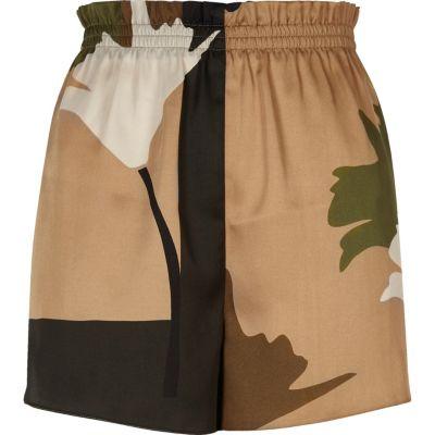 River Island Womens Brown Print Shorts