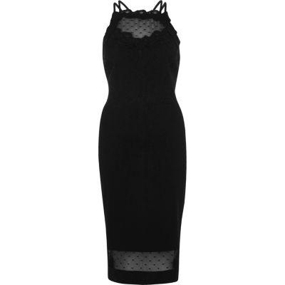 River Island Womens Sleeveless Lace Bodycon Dress