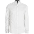 River Island Mens White Jacquard Slim Fit Long Sleeve Shirt
