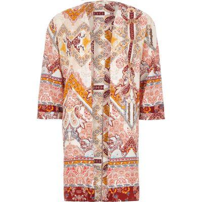River Island Womens Paisley Print Split Back Kimono