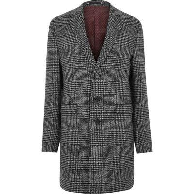 River Island Mens Heritage Check Smart Coat