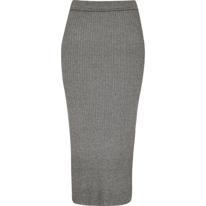 River Island Womens Ribbed Midi Skirt