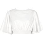River Island Womens White Flared Sleeve Crop Top