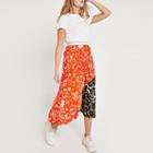 River Island Womens Ditsy Floral Pleated Midi Skirt