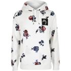 River Island Mens White Floral Slim Fit Hoodie