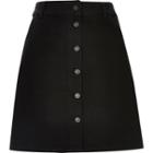 River Island Womens Denim Button-up A-line Skirt