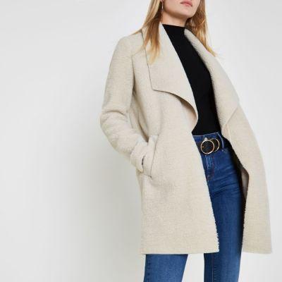 River Island Womens Borg Chuck On Coat