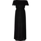River Island Womens Lace Trim Bardot Maxi Dress