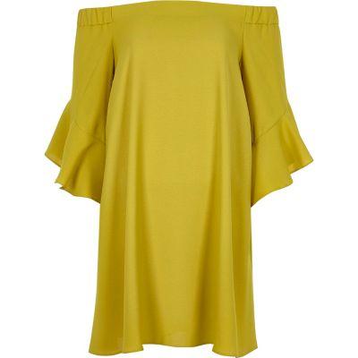 River Island Womens Bell Sleeve Bardot Swing Dress