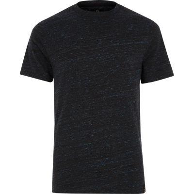 River Island Mens Textured Slim Fit Crew Neck T-shirt