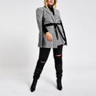 River Island Womens Plus Check Belted Cape Jacket
