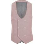River Island Mens Double-breasted Oxford Waistcoat