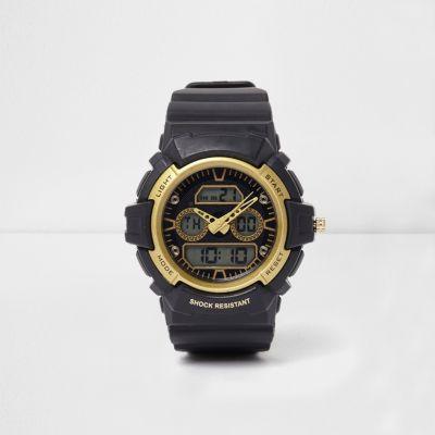 River Island Mens And Yellow Shock Resistant Watch