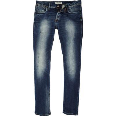 River Island Mensfaded Wash Jack & Jones Slim Fit Jeans