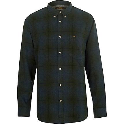 River Island Mens Big And Tall Lee Check Button Down Shirt