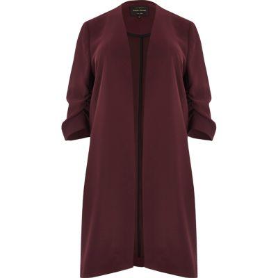 River Island Womens Plus Ruched Sleeve Duster Jacket