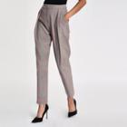 River Island Womens Check Fitted Peg Trousers