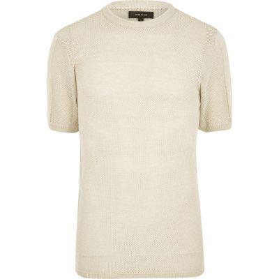 River Island Mens Mesh Cotton T-shirt