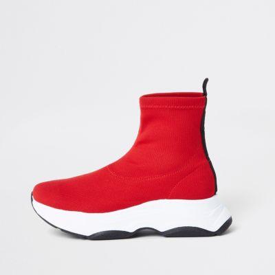 River Island Womens Knitted Sock Runner Trainers